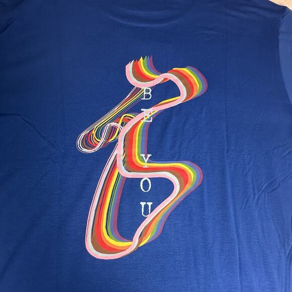 Curations X Ty Mayberry Unisex Blue Retro Cassette LGBTQ Pride Proud Size XL NWT - Picture 5 of 7